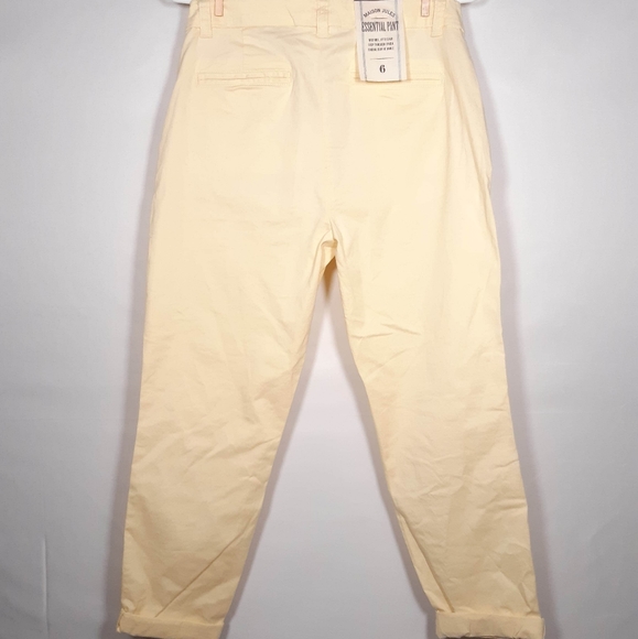 Maison Jules Yellow Essential Pant Trouser Size 6 - Picture 4 of 4